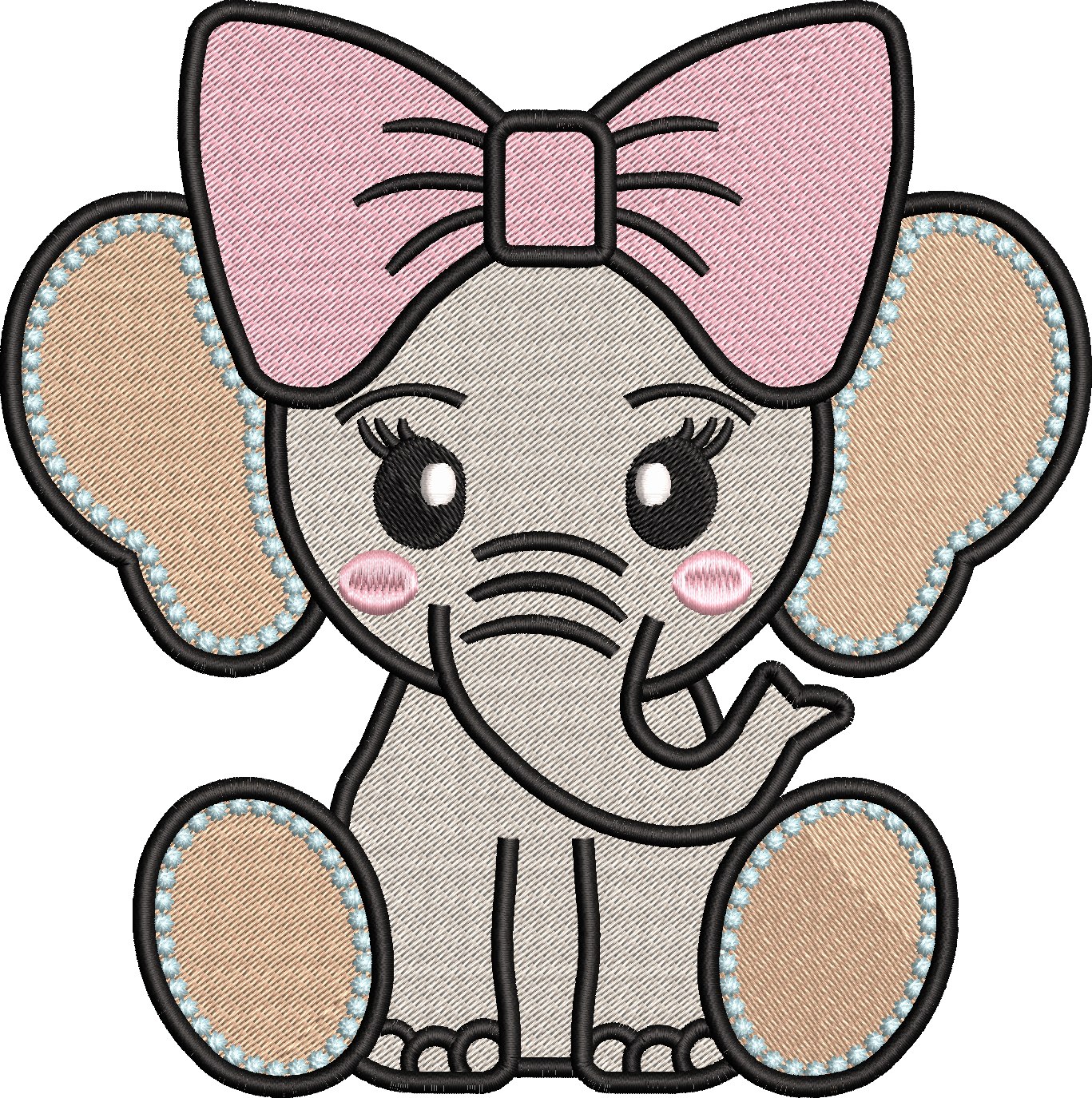 Elefante con fiocco